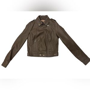 Paris Blues Gray Faux Leather Jacket